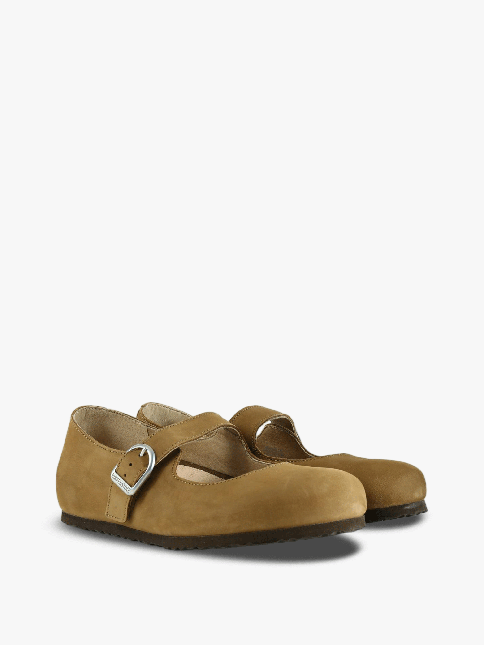 Tan shoes, front view