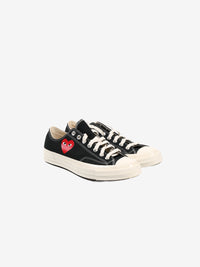 COMME DES GARCONS PLAY X CONVERSE - Chuck Taylor 70 Small Red Heart Low Top Sneakers