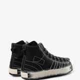 Black sneaker, back view