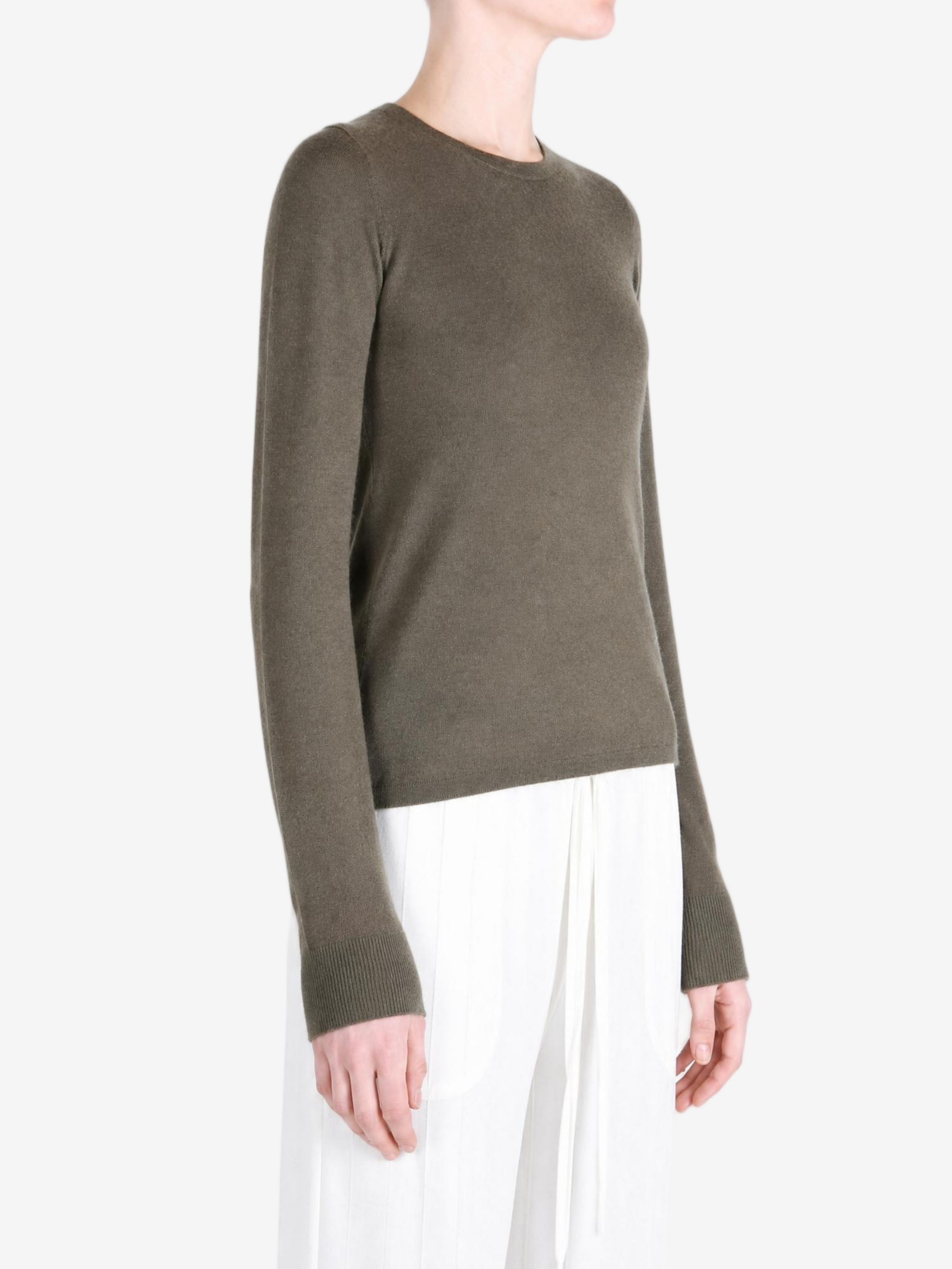 Brown t-shirt worn by a person, showing the t-shirt fit