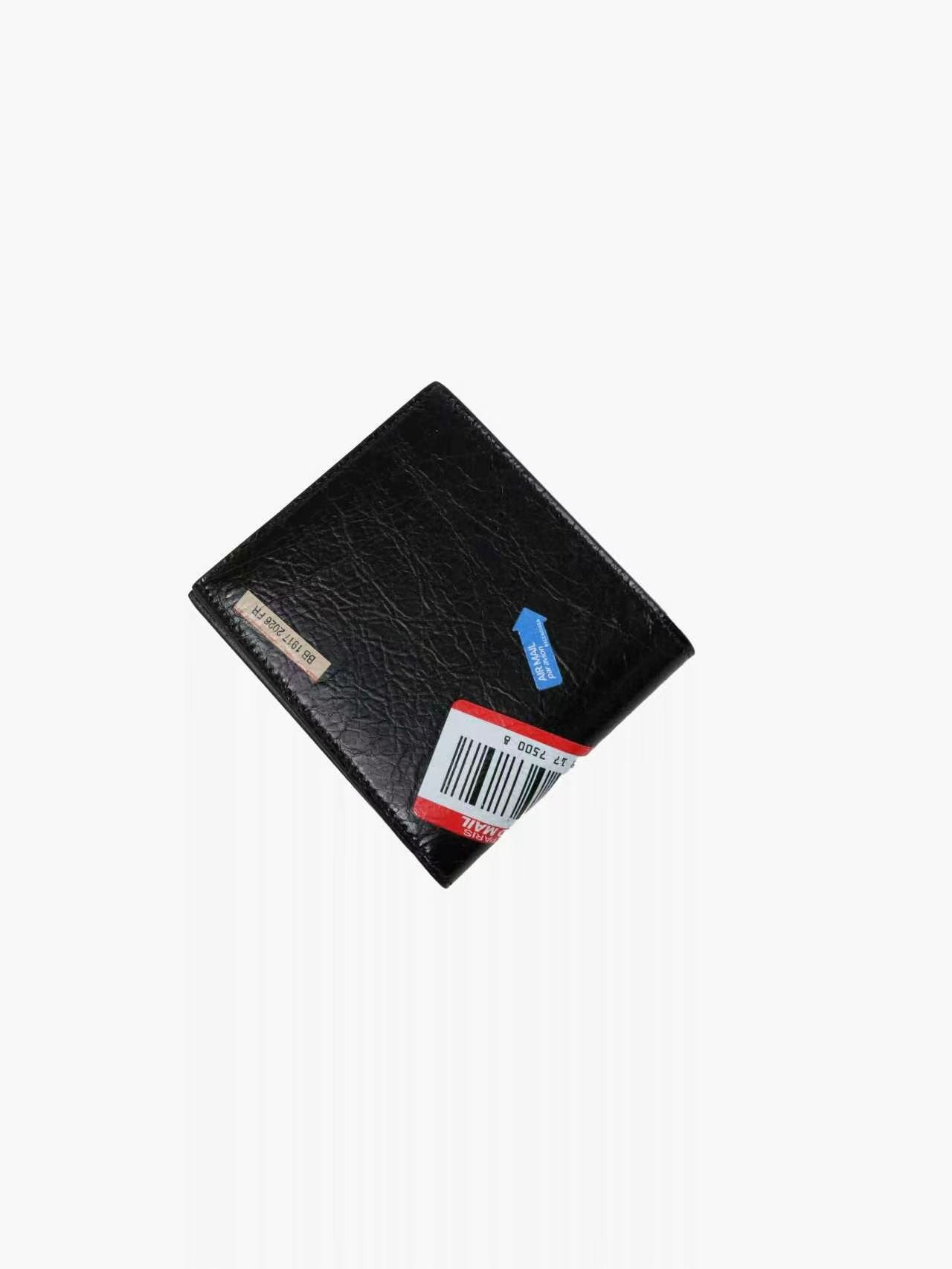 Black wallet, back veiw