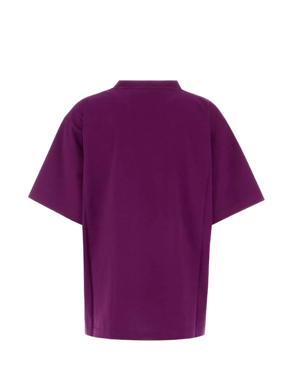 Purple t-shirt, back view