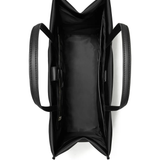 Black tote bag,top view