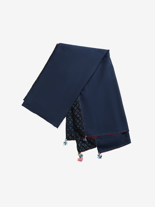 Navy scarf, front view