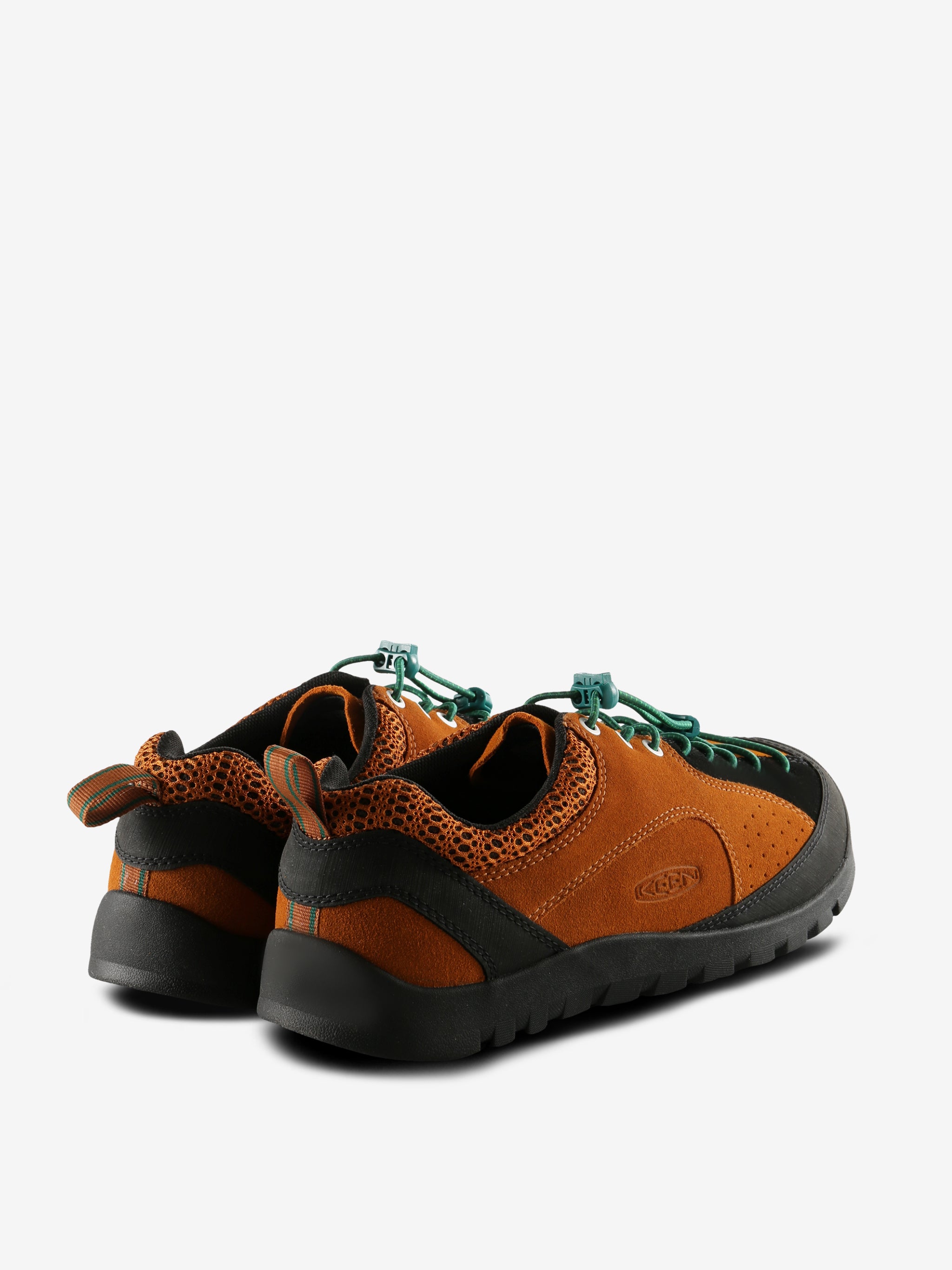 Brown sneakers, back view