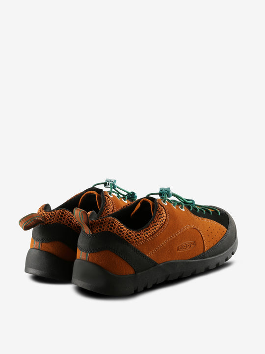 Brown sneakers, back view