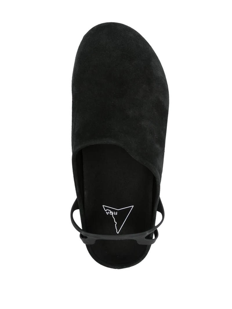 Black sandal, top view