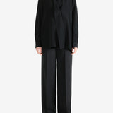 Black shirt, full body view