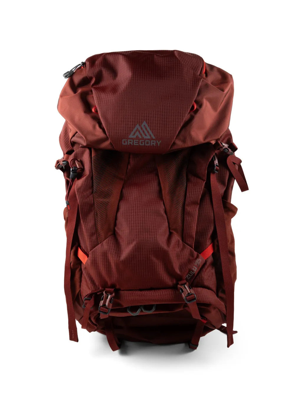 Burgundy bag, front view