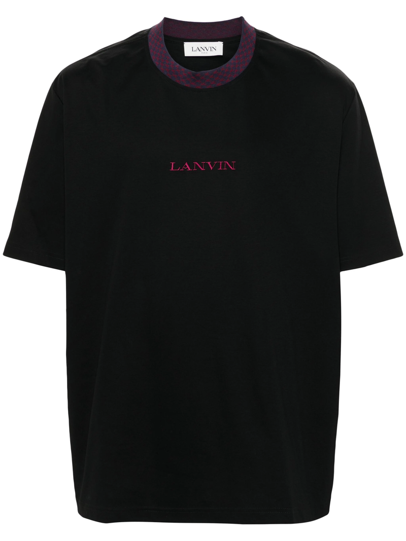 LANVIN - Men Logo T-shirt With Curb Detail