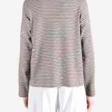 Brown knitwear, full body view