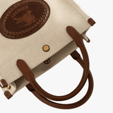 Tan bag, front view