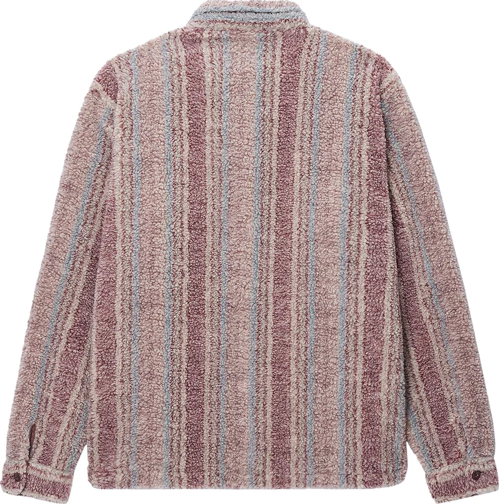 STUSSY - Men Stripe Sherpa Shirt