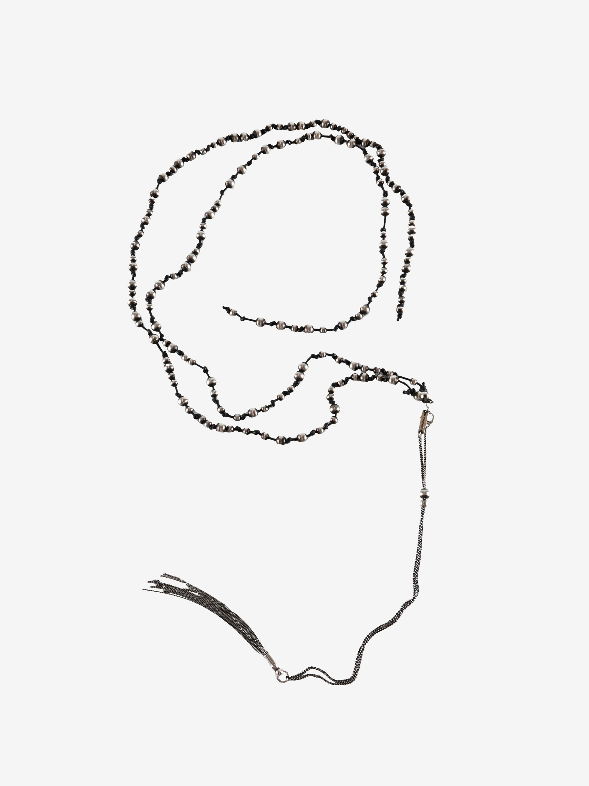 Black necklace, front view