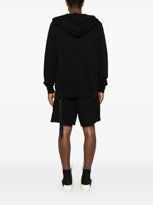 Black hoodie, full body view