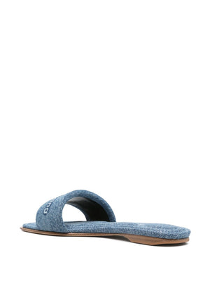 Blue sandal, back view