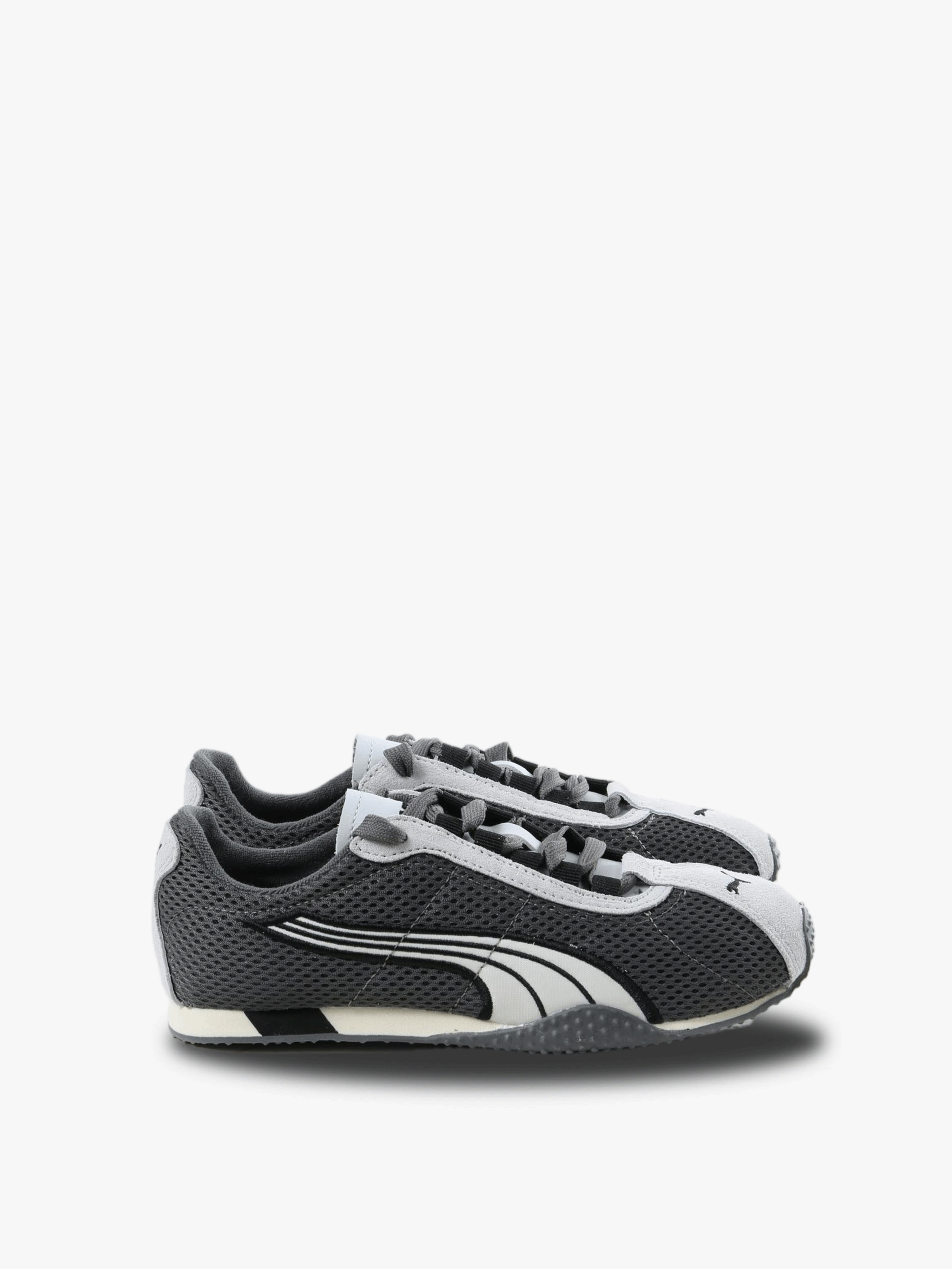 Grey sneakers, side view