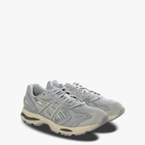 Grey sneakers, side view