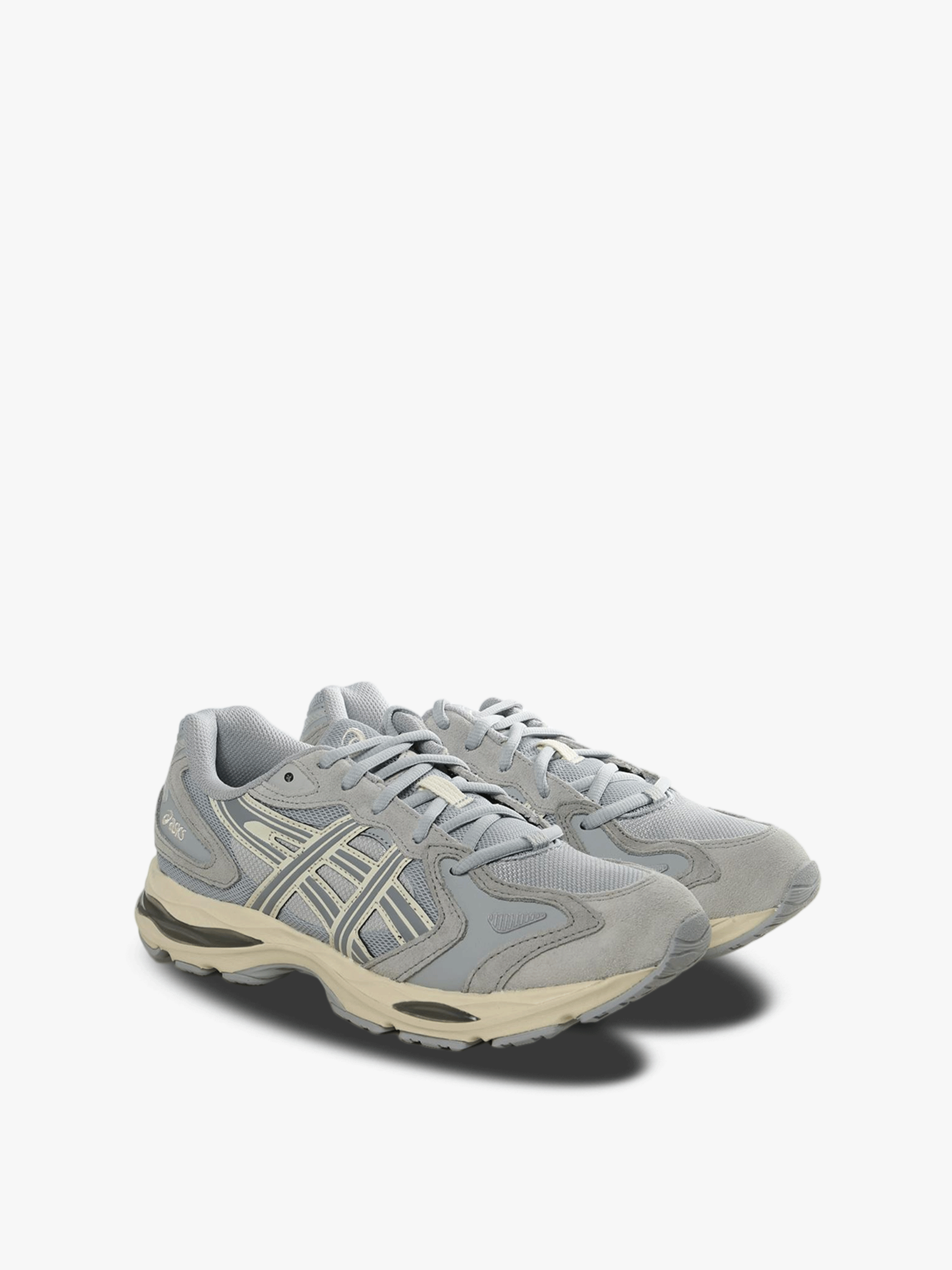 Grey sneakers, side view