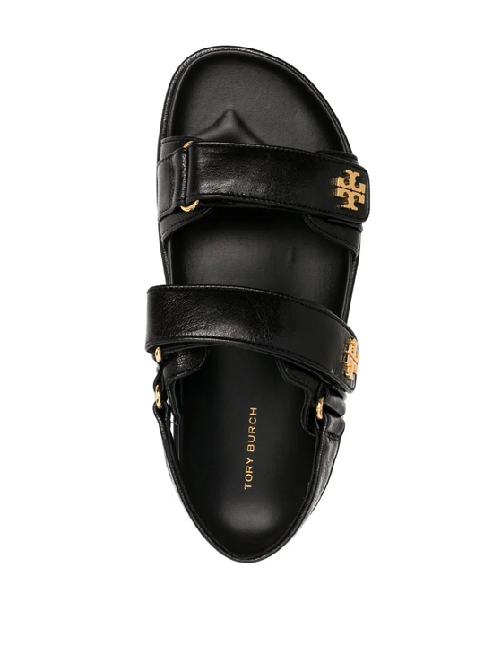Black sandal, top view