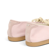 Close up of tan shoes, showing texture of the Calf Leather fabric