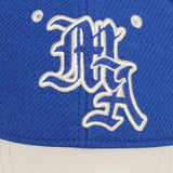 Close up of Blue hat, showing detail