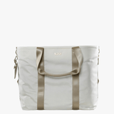 Tan bag, front view