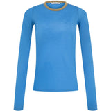 AURALEE - Women Fluffy Cashmere Nylon Jersey Ringer Long Sleeve Tee