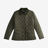 Green coat, front view