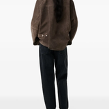 Brown jacket, full body view