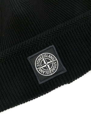 STONE ISLAND - Men Ribbed Organic Cotton Beanie