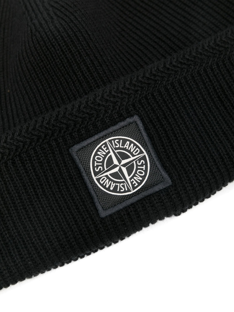 STONE ISLAND - Men Ribbed Organic Cotton Beanie