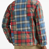 blue shirt worn by a person, showing the  shirt fit