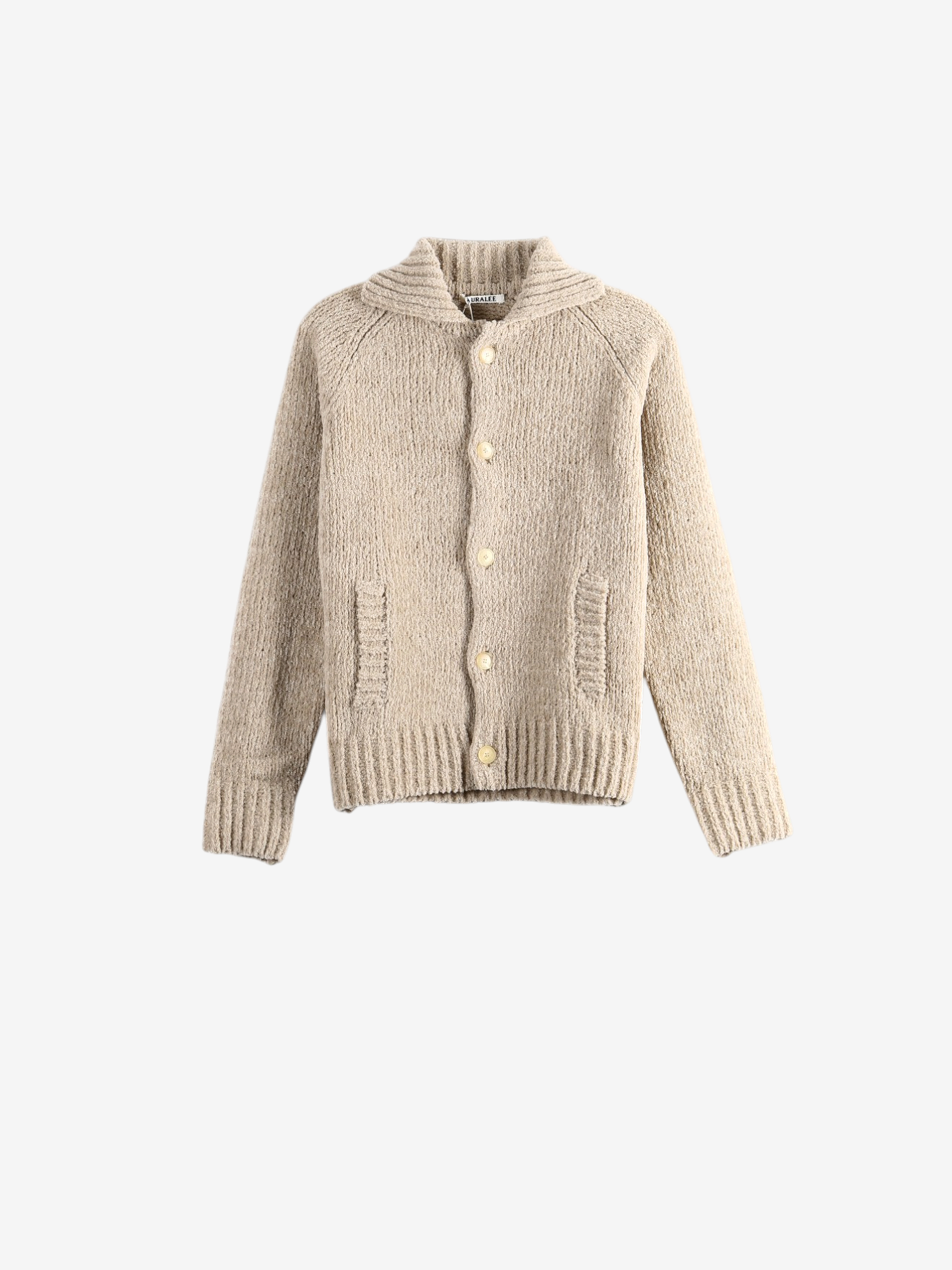 Tan knitwear, front view