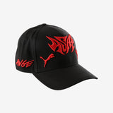 Black hat, side view