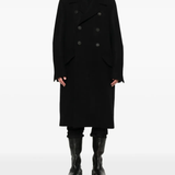 Black coat, full body view