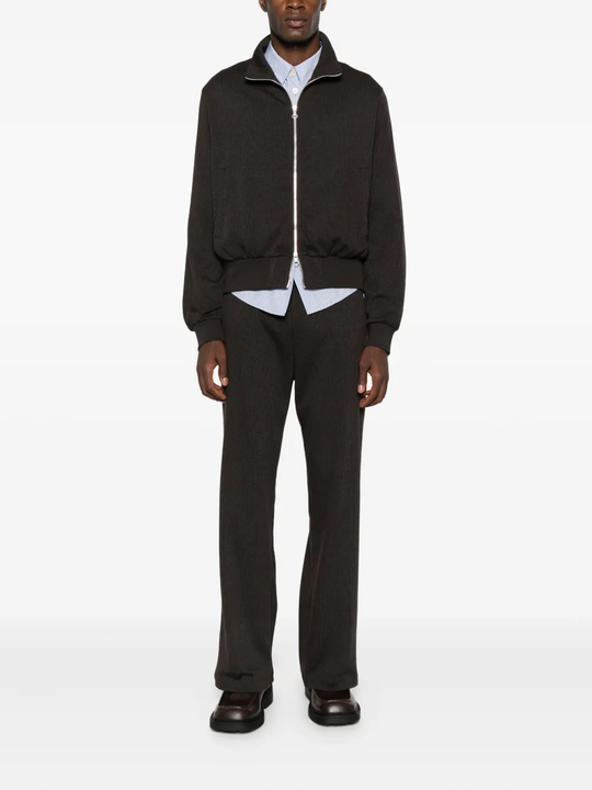 Brown jackets, full body view