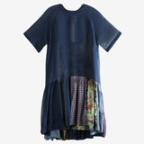 Navy dress, front view