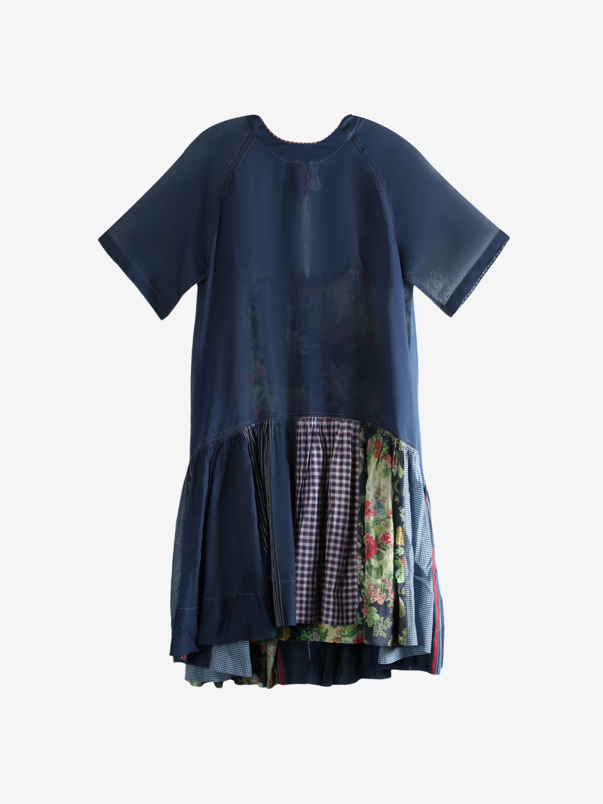 Navy dress, front view