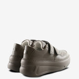 Grey sneakers, back view