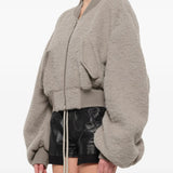 Grey jacket, full body view