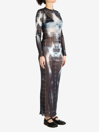 JEAN PAUL GAULTIER - Women Printed "Squeletor" Mesh Long Dress