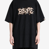 Black t-shirt, full body view