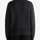 Grey knitwear, full body view