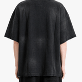Black t-shirt, full body view
