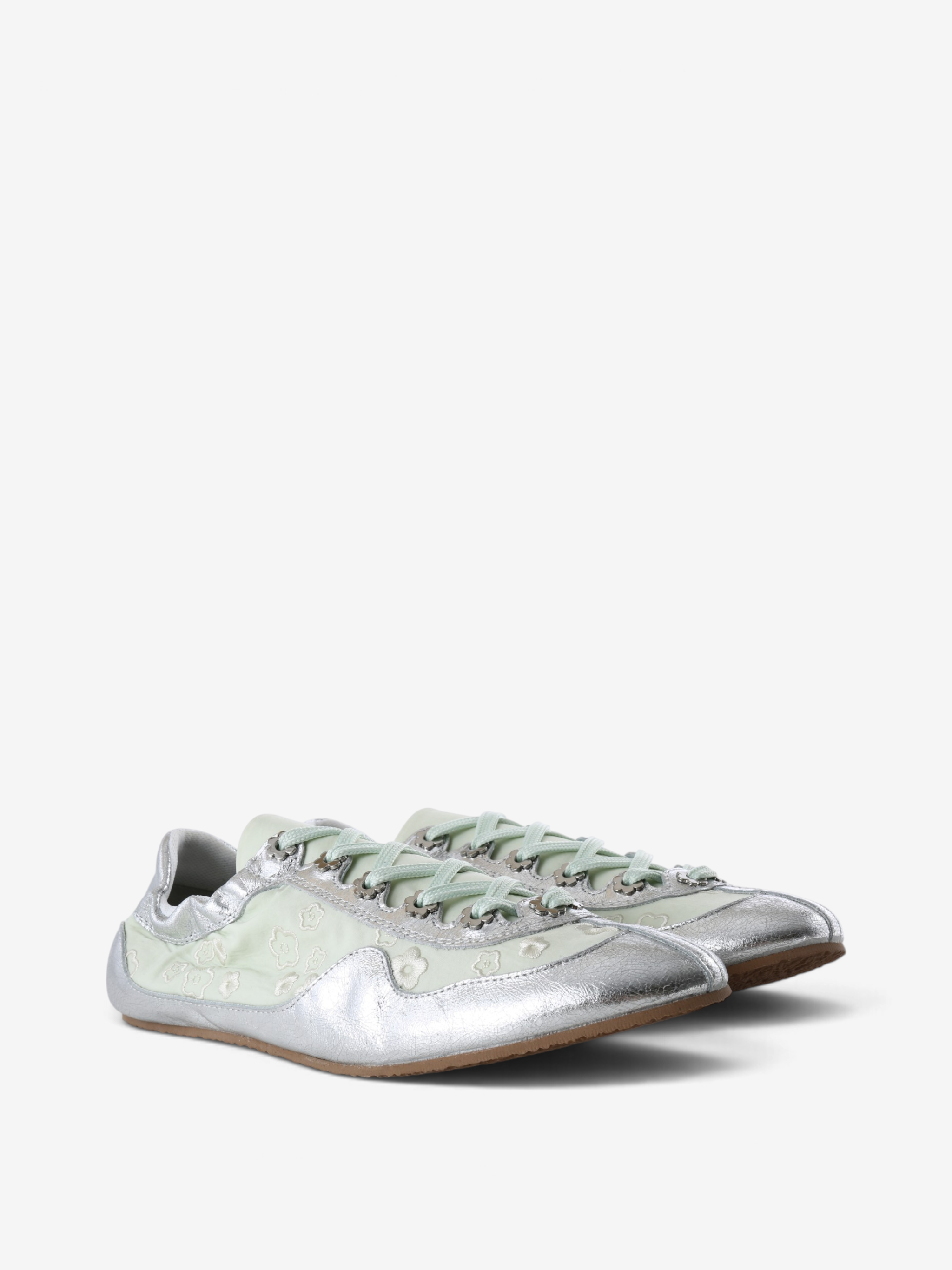 Green shoes, front view