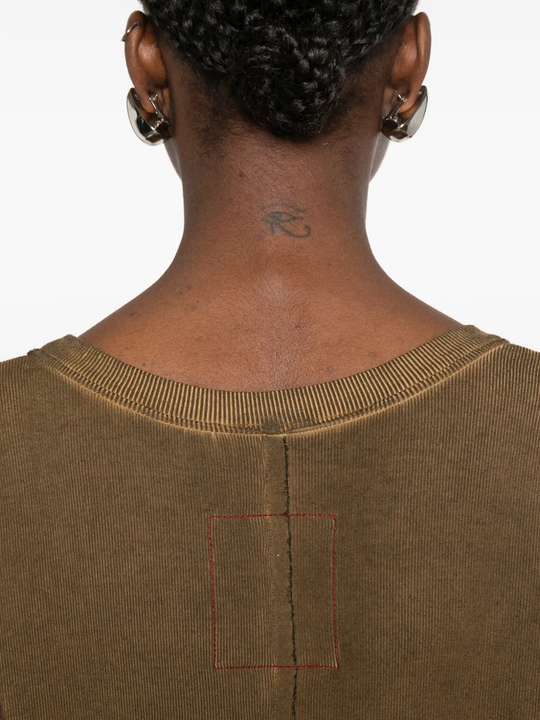 Close up of brown tops, showing texture of the viscose fabric