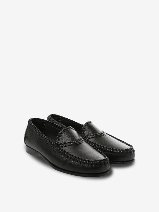 Black loafer, side view