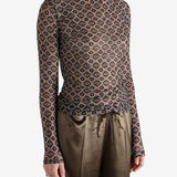 Brown Shirt worn by a person, showing the Shirt fit