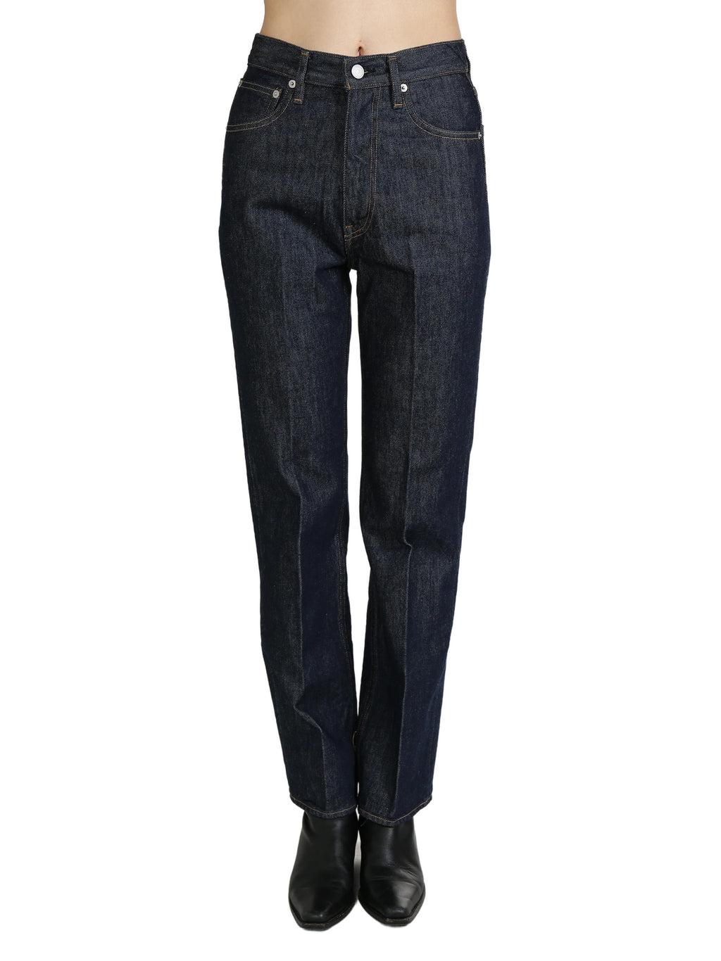 AURALEE - Women Middle Crease Denim Pants